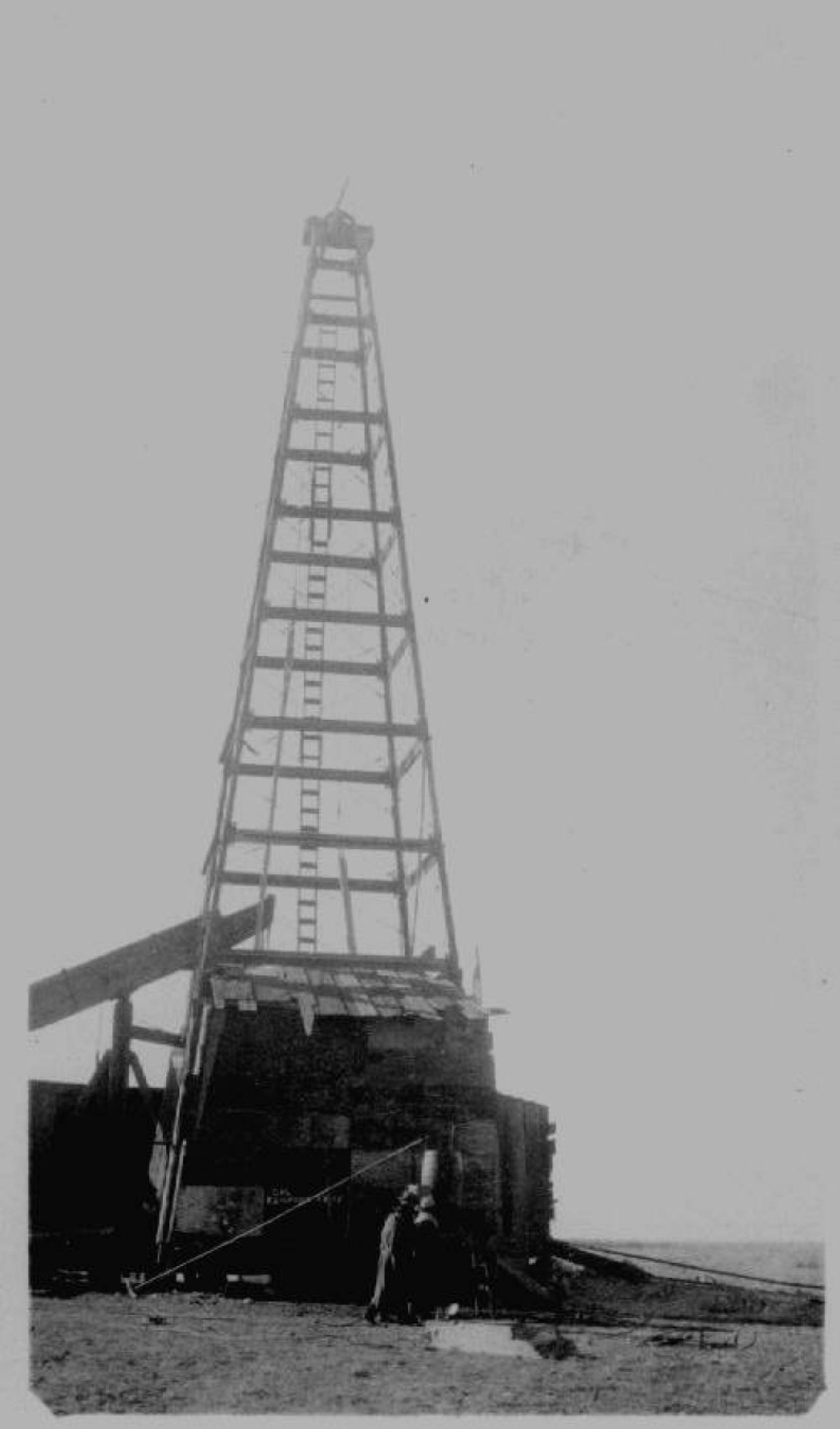 early drilling rig ca 1920s